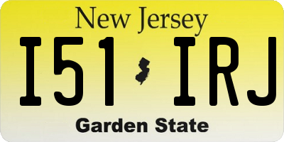NJ license plate I51IRJ