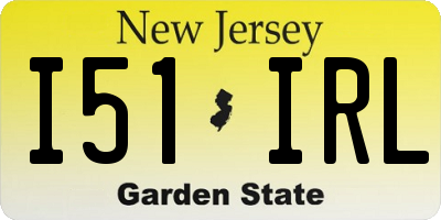 NJ license plate I51IRL