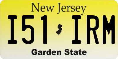 NJ license plate I51IRM