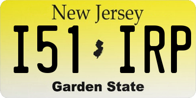 NJ license plate I51IRP
