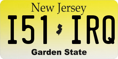 NJ license plate I51IRQ