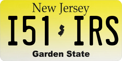 NJ license plate I51IRS