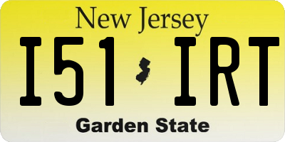 NJ license plate I51IRT