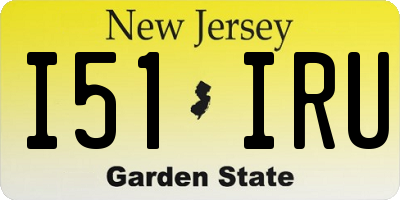 NJ license plate I51IRU