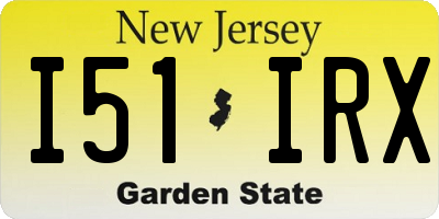 NJ license plate I51IRX