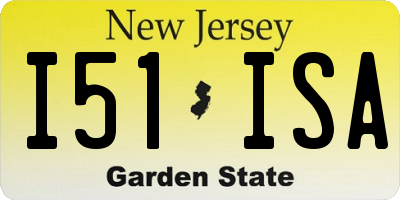NJ license plate I51ISA