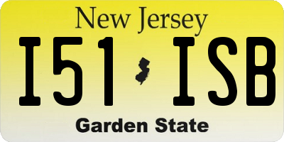 NJ license plate I51ISB