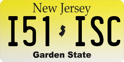 NJ license plate I51ISC