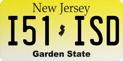 NJ license plate I51ISD