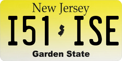 NJ license plate I51ISE