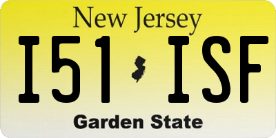 NJ license plate I51ISF