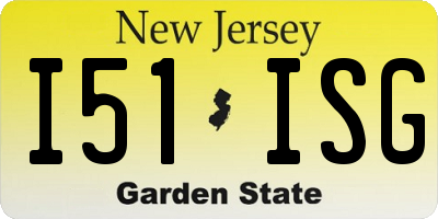 NJ license plate I51ISG
