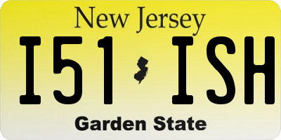 NJ license plate I51ISH
