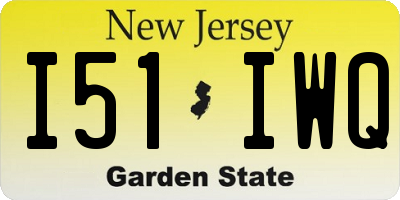 NJ license plate I51IWQ