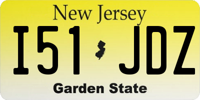 NJ license plate I51JDZ