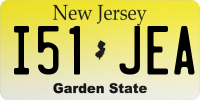 NJ license plate I51JEA