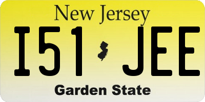 NJ license plate I51JEE