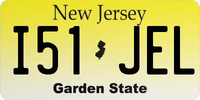 NJ license plate I51JEL