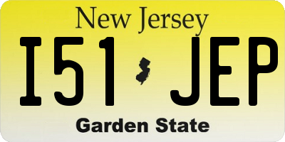NJ license plate I51JEP