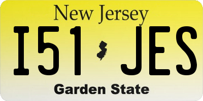 NJ license plate I51JES