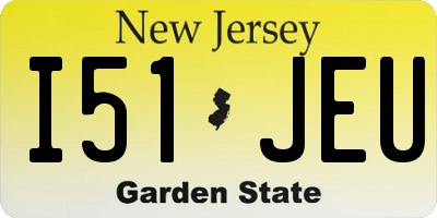 NJ license plate I51JEU