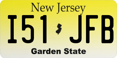 NJ license plate I51JFB
