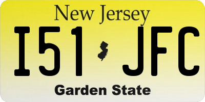 NJ license plate I51JFC