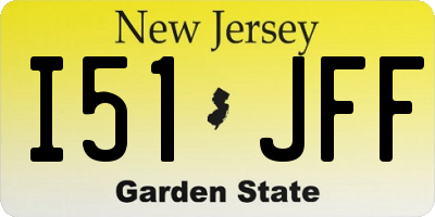 NJ license plate I51JFF