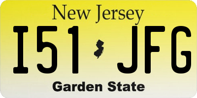 NJ license plate I51JFG