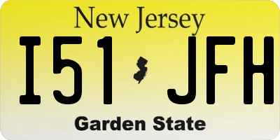 NJ license plate I51JFH