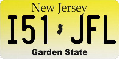 NJ license plate I51JFL