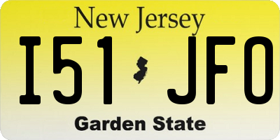 NJ license plate I51JFO