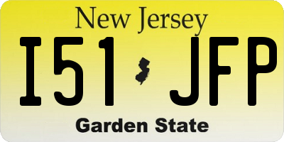 NJ license plate I51JFP