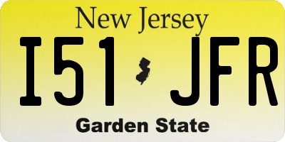NJ license plate I51JFR