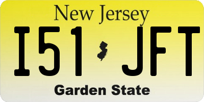 NJ license plate I51JFT