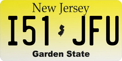 NJ license plate I51JFU