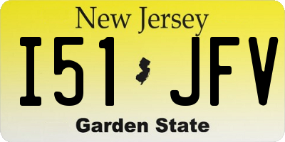NJ license plate I51JFV