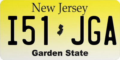 NJ license plate I51JGA