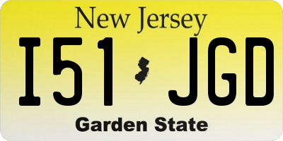 NJ license plate I51JGD