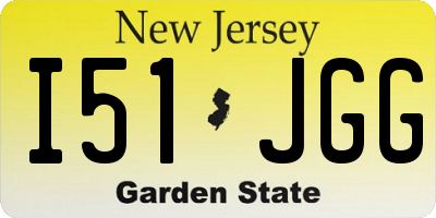 NJ license plate I51JGG
