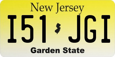 NJ license plate I51JGI