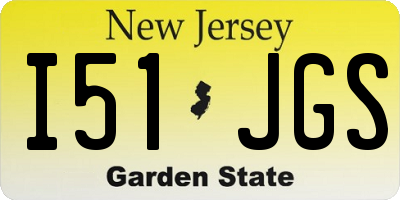 NJ license plate I51JGS