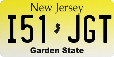 NJ license plate I51JGT