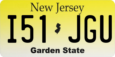 NJ license plate I51JGU
