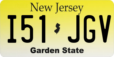 NJ license plate I51JGV