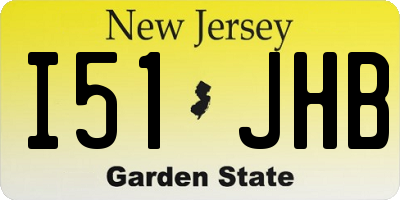 NJ license plate I51JHB