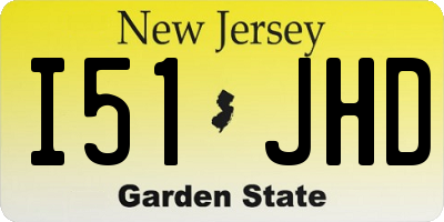 NJ license plate I51JHD