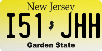 NJ license plate I51JHH