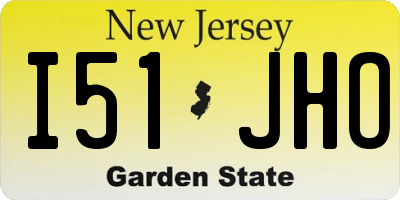 NJ license plate I51JHO