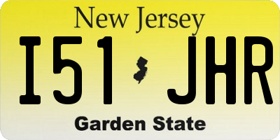 NJ license plate I51JHR